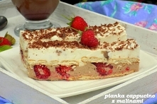 ciasto malinowe cappuccino (bez pieczenia)