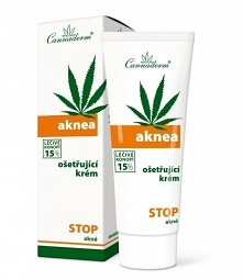 Aknea konopny krem przeciwtrądzikowy, charakteryzuje się działaniem antybakteryjnym. Dzięki niemu pozbędziesz się zmian trądzikowych.