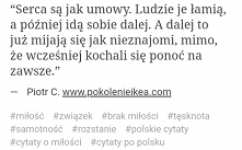 Mówią że miłość na zawsze, ...