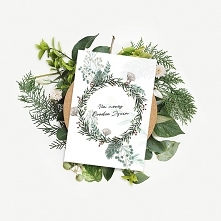 Kartka Ślubna "Winter Flowers"