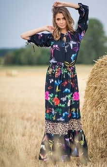 Fobya Sukienka maxi w motyl...