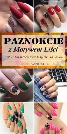 Paznokcie z Motywem Liści –...