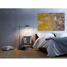 ZŁOTY KRYSZTAŁ - NOWOCZESNY OBRAZ NA PŁÓTNIE - 120X80 CM