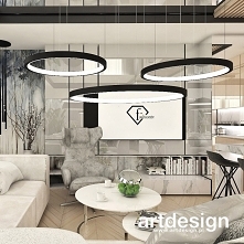 Stonowane kolory i nowoczesny design to idealne połączenie. Aranżacja salonu w apartamencie | IN HIGH SPIRITS | Wnętrza