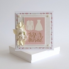 Piękna kartka na Ślub - Just Married