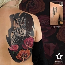 Przykrycie starego tatuażu. Niepodległe Studio Tatuażu Mokotusz mokotusz.pl