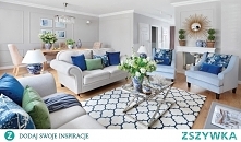 Salon szaro błekitny
