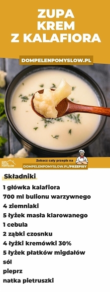Przepis na zupę krem z kalafiora