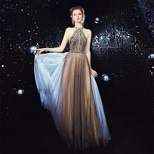 Iluzja Szampan Szary Sukienki Wieczorowe 2020