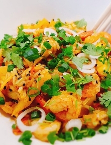 Krewetki z mango i ryżem jaśminowym