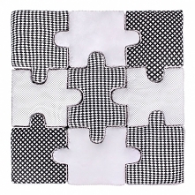 Lulando Puzzle Cushion Set of 9, Soft Puzzle Play Mat Game Mat to Frolic and Play. Ideal for Any Bedroom. Colour: Black and White