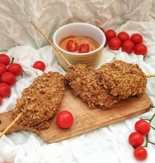 Wegański kebab na patyku