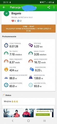 Dzisiaj było trochę mroźnie...