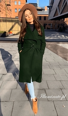 Zielony ciepły płaszcz z kolekcji illuminate.pl <3