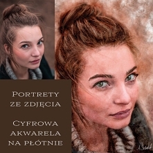 Obraz - portret - akwarela cyfrowa ze zdjęcia drukowana na płótnie gotowym do powieszenia na ścianie.
To świetny pomysł na prezent na mikołajki, święta, walentynki, urodziny, ro...