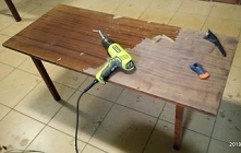 jak odnowić starą ławę na wysoki połysk