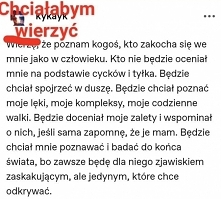 Chciałabym wierzyć...