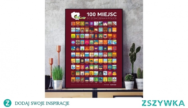 Plakat Zdrapka 100 najciekawszych miejsc POLSKA