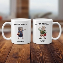 Zestaw kubków Super Babcia i Super Dziadek
