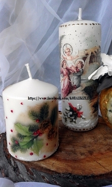 świece decoupage
