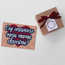 Czy zostaniesz moją mamą chrzestną? - puzzle dla matki chrzestnej