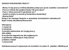 w celu poznania szczegółów zapraszam na @: jsiedlec.1804@wp.pl