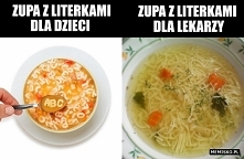 Zupa z literkami
