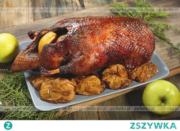 Kaczka pieczona z jabłkami
