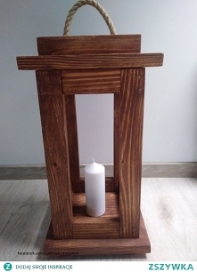 Drewiana, ręcznie robiona latarnia. Chcesz taką udekorować swój dom? Zamów już dziś.