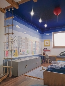 Pokój mojego syna. Ściany i sufit malowałam sama @patmatstudio