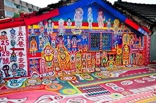 Rainbow Village w Tajwanie ❤️ Kolorowe puzzle 