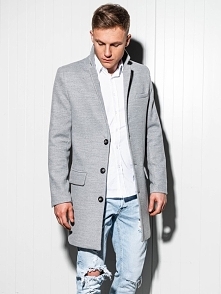 Modny płaszcz męski za pas ...