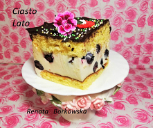 Ciasto   Lato 
Biszkopt , tym razem z olejem
Blaszka   25x34
8 - jajek
1.5 szkl. cukru
1 szkl. mąki pszennej
2/3 szkl. mąki krupczatki
1 1/3 szkl. cukru
2 łyżeczki proszku do pi...