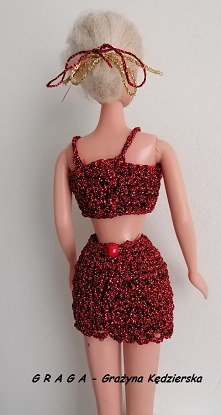 Bordowy zestaw dla Barbie- maj 2020