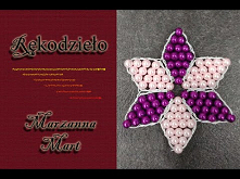 ozdoba choinkowa - gwiazdka z koralików