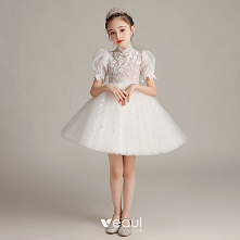 Wiktoriański Styl Białe Urodziny Sukienki Dla Dziewczynek 2020