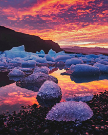 Zachód słońca w Islandii. #...