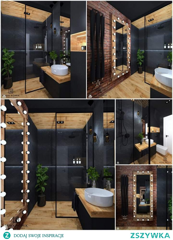 #łazienka #czerń