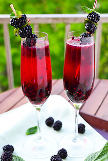 Blackberry Champagne Margaritas