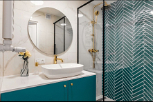 #lazienka #malachit #kaflewjodelke #malachitowa #piekna