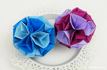 Tutorial ukazujący sposób wykonania przepięknej kuli kusudama