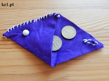 Kieszonka z filcu na drobne monety lub inne przedmioty.