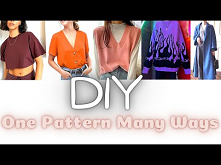 wykrój na płaszcz i bluzkę diy