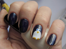 paznokcie z pingwinkiem