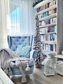 fotel zima choinka Boże Nar...