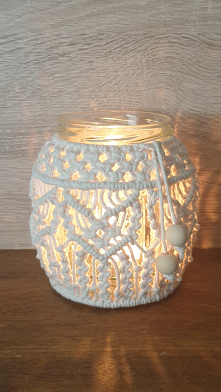 Lampion wykonany techniką makramy. 
Zapraszam do mojego sklepu SofiArtPL na Etsy.