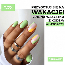 Udane wakacje nie mogą obejść się bez efektownego manicure, dlatego mamy dla Was coś specjalnego! Już od dzisiaj z kodem #lato2021 kupicie WSZYSTKIE nasze produkty aż 20% taniej! 