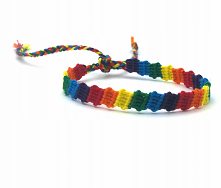 Flaga tęczowa bransoletka z muliny