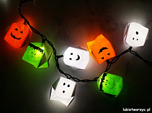 Tutorial ukazujący sposób wykonania halloweenowych dekoracji na lampki choinkowe ;)