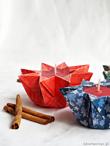Tutorial ukazujący sposób wykonania świecznika w kształcie gwiazdki, metodą origami :)